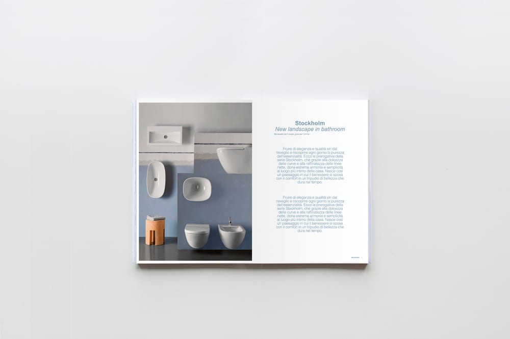 Stockholm catalogue art direction for Ceramica Globo